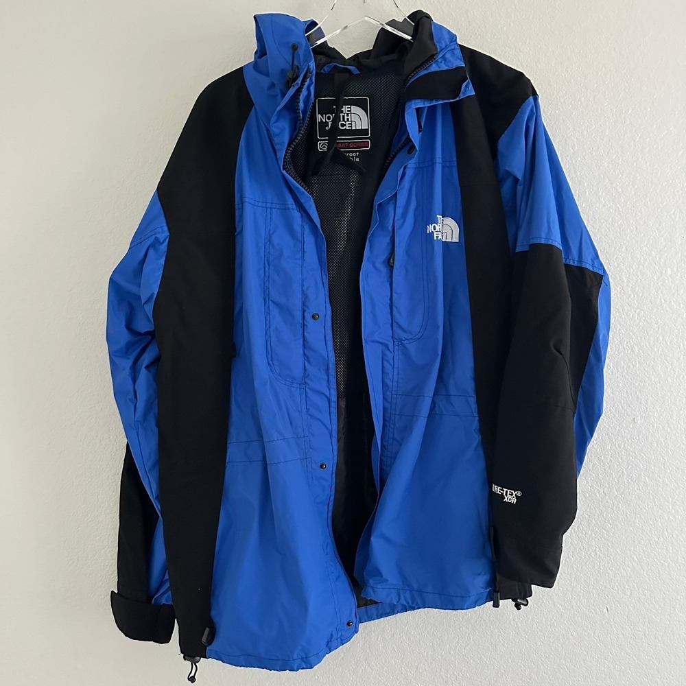 The North Face Summit Series Jacket Mens M Blue Black Gore-Tex XCR Shell Hooded